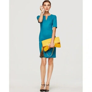 DIANE VON FURSTENBERG NWT Aurora Sheath Dress Teal